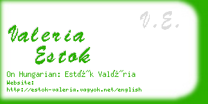 valeria estok business card